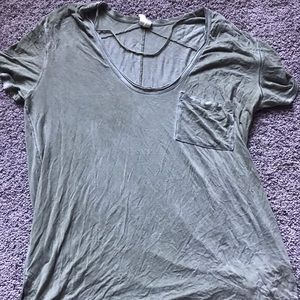 Free people olive green t shirt